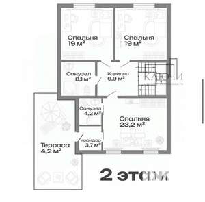 Дом 199м², 2-этажный, участок 5 сот.