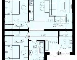 Дом 80м², 1-этажный, участок 4 сот.