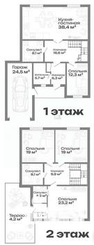 Дом 200м², 2-этажный, участок 5 сот.