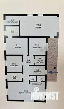 Дом 145м², 1-этажный, участок 7 сот.