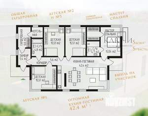 Дом 140м², 1-этажный, участок 8 сот.