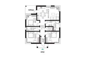 Дом 116м², 1-этажный, участок 6 сот.