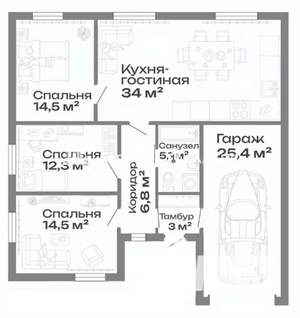 Дом 115м², 1-этажный, участок 5 сот.