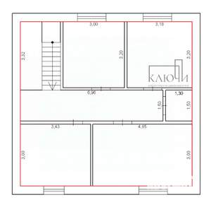 Дом 180м², 2-этажный, участок 6 сот.  