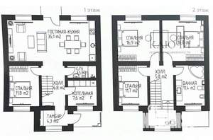 Дом 162м², 2-этажный, участок 6 сот.  