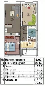 Таунхаус 73м², 1-этажный, участок 3 сот.  