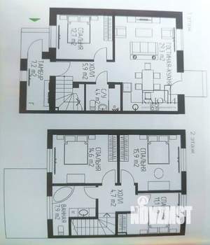 Таунхаус 122м², 2-этажный, участок 4 сот.  