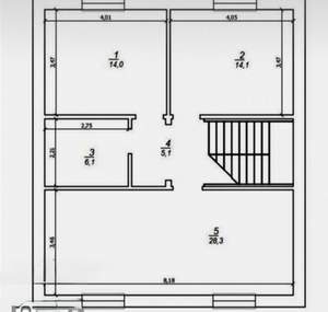 Дом 185м², 2-этажный, участок 8 сот.  
