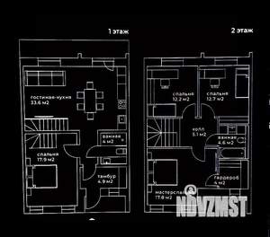 Таунхаус 120м², 2-этажный, участок 3 сот.  