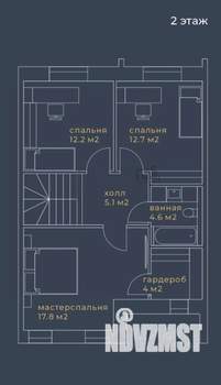 Таунхаус 122м², 2-этажный, участок 2 сот.  