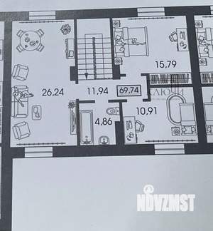 Таунхаус 121м², 2-этажный, участок 3 сот.  
