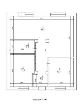 Дом 75м&sup2;, 1-этажный, участок 6 сот.  