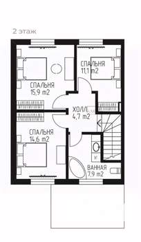 Таунхаус 150м², 2-этажный, участок 3 сот.  