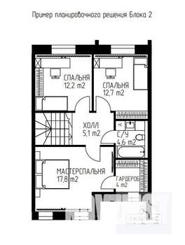 Таунхаус 123м&sup2;, 2-этажный, участок 2 сот.  