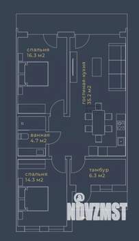 Таунхаус 78м², 1-этажный, участок 2 сот.  