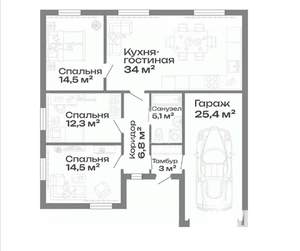 Дом 116м², 2-этажный, участок 5 сот.  