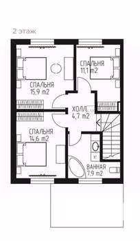 Таунхаус 122м², 2-этажный, участок 2 сот.  