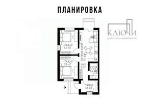 Дом 65м², 1-этажный, участок 4 сот.  