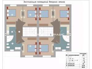 Дом 132м², 2-этажный, участок 4 сот.  