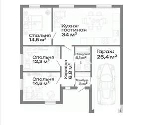 Дом 116м², 2-этажный, участок 5 сот.  