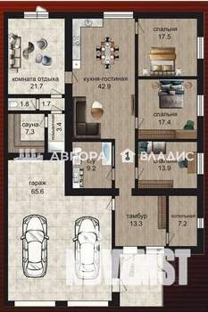 Дом 225м², 2-этажный, участок 4 сот.  