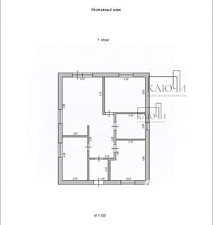 Дом 120м², 1-этажный, участок 6 сот.  