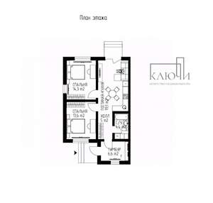 Дом 65м², 1-этажный, участок 0 сот.  