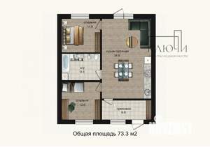 Таунхаус 70м², 2-этажный, участок 2 сот.  
