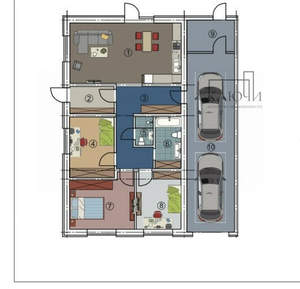 Дом 152м², 1-этажный, участок 8 сот.  
