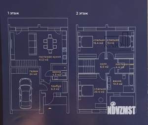 Таунхаус 155м², 2-этажный, участок 2 сот.  