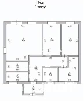 Дом 122м², 2-этажный, участок 6 сот.  