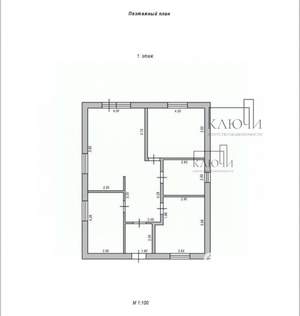 Дом 120м², 1-этажный, участок 6 сот.  