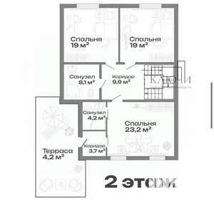 Дом 199м², 2-этажный, участок 5 сот.  