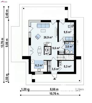 Дом 199м², 2-этажный, участок 5 сот.  
