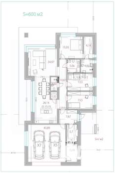 Дом 180м², 1-этажный, участок 6 сот.  