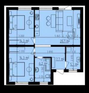 Дом 79м², 1-этажный, участок 4 сот.  