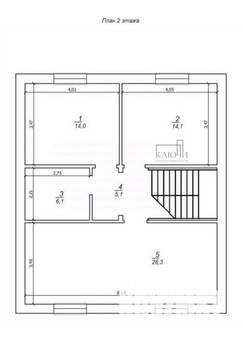 Дом 182м², 2-этажный, участок 6 сот.  
