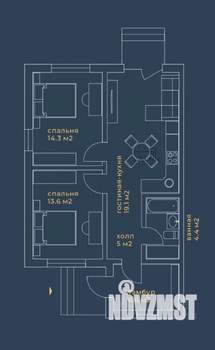 Дом 65м², 1-этажный, участок 4 сот.  