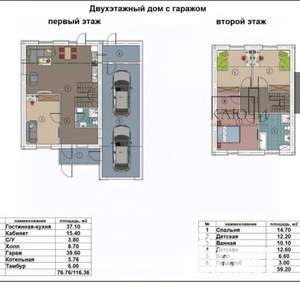 Дом 176м², 2-этажный, участок 7 сот.  