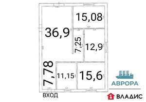 Дом 90м², 2-этажный, участок 57 сот.  