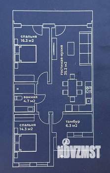 Таунхаус 78м², 1-этажный, участок 2 сот.  