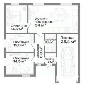 Дом 116м², 2-этажный, участок 5 сот.  