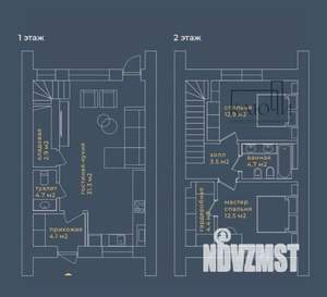 Дом 80м&sup2;, 2-этажный, участок 4 сот.  