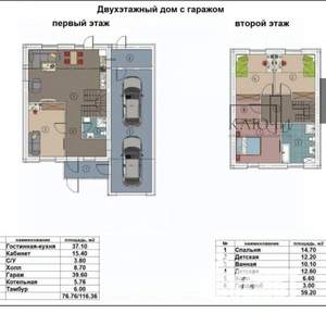 Дом 176м², 2-этажный, участок 7 сот.  