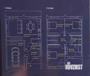 Таунхаус 155м², 2-этажный, участок 2 сот.  