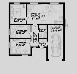 Дом 115м², 1-этажный, участок 5 сот.  