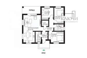 Дом 108м&sup2;, 1-этажный, участок 6 сот.  