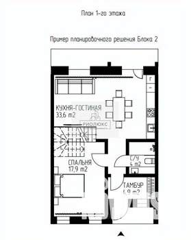 Таунхаус 122м², 2-этажный, участок 4 сот.  