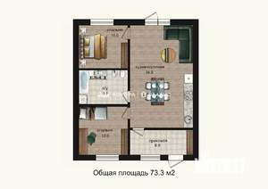 Дом 71м², 2-этажный, участок 2 сот.  