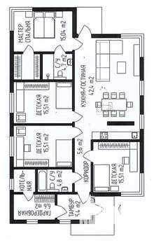 Дом 140м², 1-этажный, участок 7 сот.  